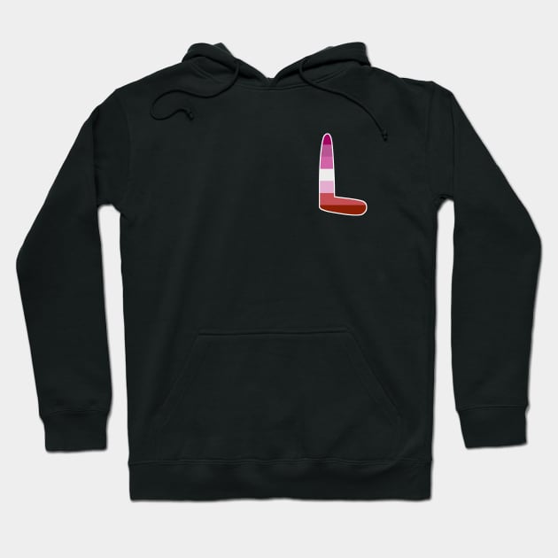 Lipstick Lesbian L Hoodie by Skittzune